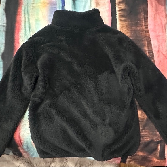 PINK Victoria's Secret Black Zip Up Fleece Sweater/Jacket - Picture 7 of 8